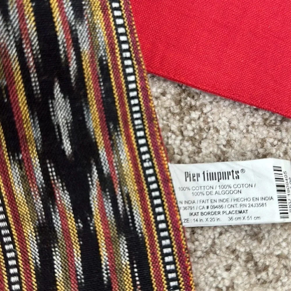 Pier 1 Six Cotton Cloth Decorative Placemats